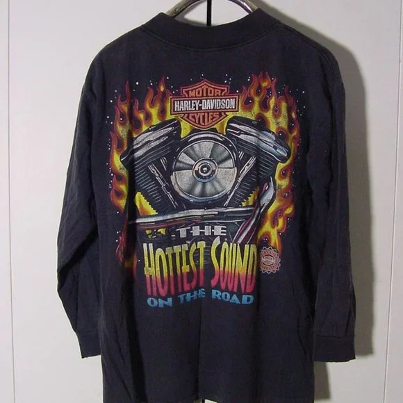 Harley-Davidson | Shirts | Vtg Harley Davidson Hottest Sound On 